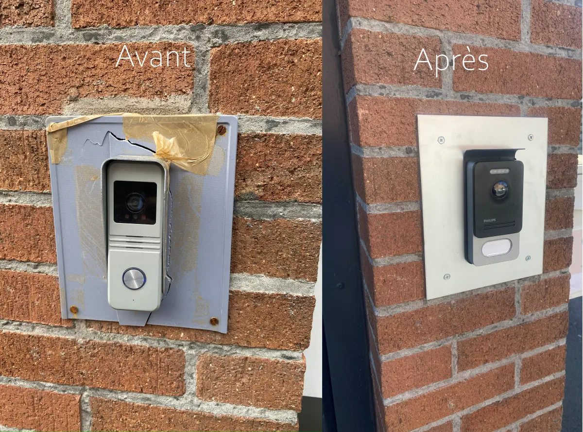 Avant/après changement d'interphone à Lille - Installation moderne et sécurisée - ALB ELEC